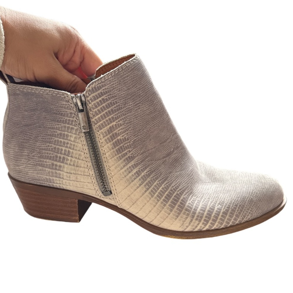 Lucky brand Basel snake print reptile boots‎